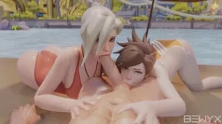 Mercy & Tracer Blowjob [Bewyx]