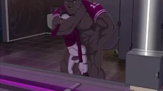 In the restroom