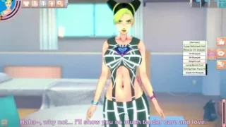 Jotaro disciplines his daughter's ass
