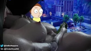 Morty watching Charlotte masturbating (Fortnite)