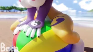 Renamon at the Beach - Bacn