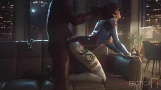 D.Va's fan date escalates from coffee meet to casting couch. (blacked) [VGErotica]