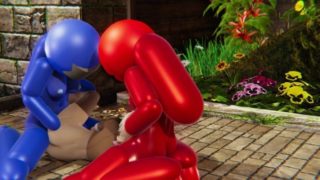 Among us porn - Blue x White - Futanari Sex