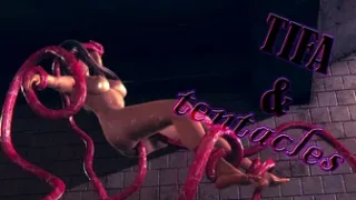 Tifa Lockhart fucked by tentacles in a subway