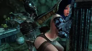 Skyrim Heroine awakens Draugr Deathlord