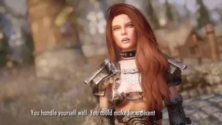 Aela meets the Dragonborn by Izzyguy1234