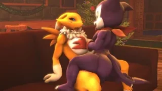 Renamon Penetrated by Impmon [Aryentai]