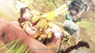 Zelda and Midna having a little friendly bonding moment - Kreamu