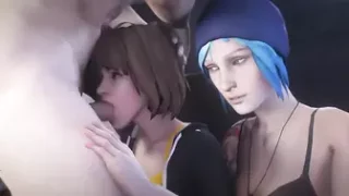 Max and Chloe Shared Blowjob - Lesdias