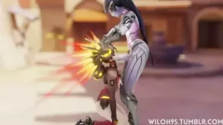 Widowmaker Facefucks Mercy - Wiloh95