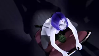 Raven Riding Beast Boy 2