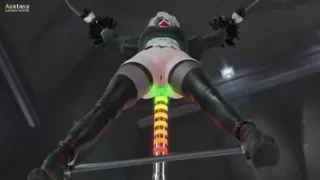 2b gets fucked by glowing dildo