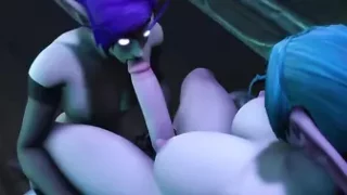 Night Elf Futa sucked by Trap Elf