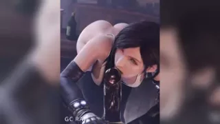 [Blacked] Cum into the mouth Tifa Lockhart Blowjob [GCRaw] ( Final Fantasy )