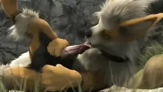 Arcanine performing self fellatio - unknown