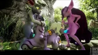 Tristana x Soraka x Lulu [Futa x Female x Futa]
