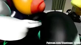 Rouge having an interesting night with Midna - Stuntman Shocking Lopez