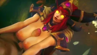 Alexstrasza massaging huge cock [Leeterr]