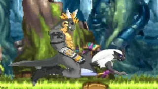 Delga Breed and flooded Blaziken Womb with his virile dragonic sperm