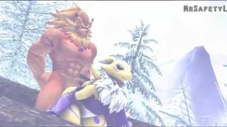 Leomon and Renamon