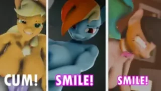 HMV PINKIE PIE SMILE, CUM AND COCKS! MLP