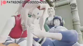 Sakura, Hinata, and naruto [Goodhozeman]