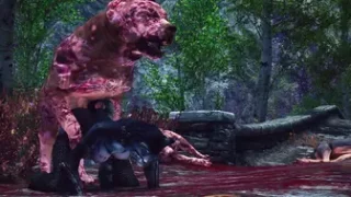 Khajiit Gives Herself to Rot Dog