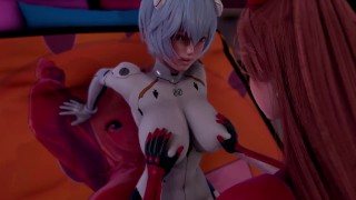 Asuka and Rei Made A Juicy Fuck [Futa x Futa]