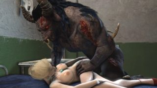 Scarlet Getting Stretched By Minotaur [Rrostek]
