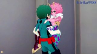 Mina Ashido and Izuku Midoriya have deep sex