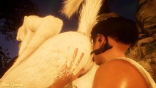 Wild Life - Poacher found a white she-wolf and decided to fuck her
