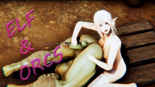 Pretty Elf-girl fuck some orcs