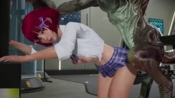 Slutty Girl Breeds With Lizard Man