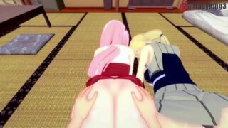 Naruto - Tsunade x Sakura Threesome