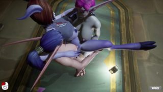 2 Elves Futa gangbang female Draenei