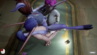 2 Elves Futa gangbang female Draenei